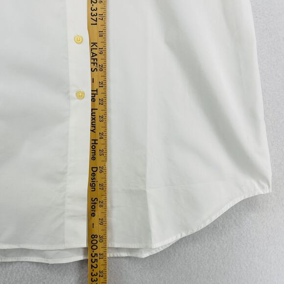 LANDS END Shirt Womens 16 Tall Poplin Button Up Long Sleeve Cotton White NEW - Picture 11 of 12